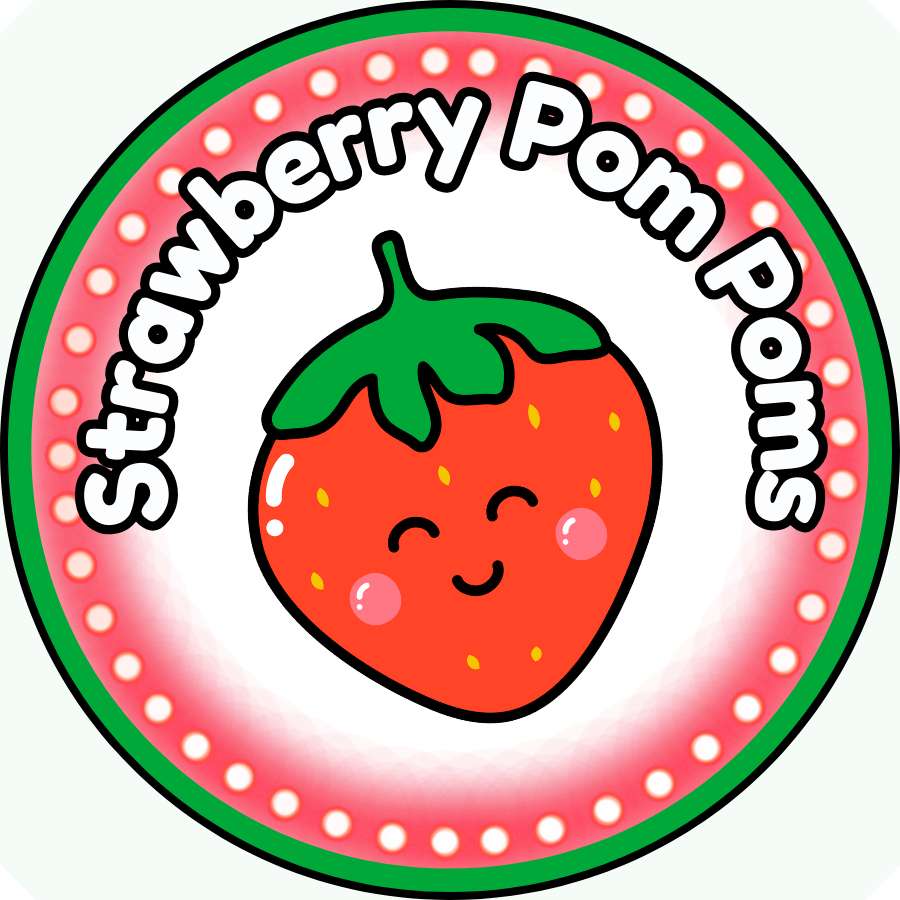 STRAWBERRY POM POMS